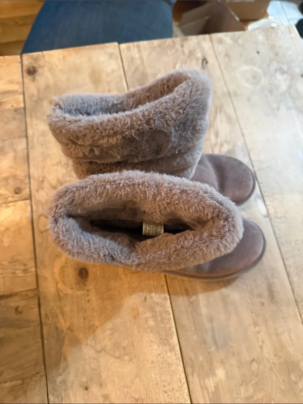 UGG Women's Fold-Over Faux-Fur Winter Boots - Gray
